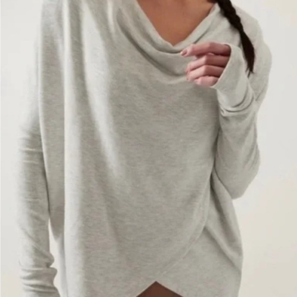 Athleta Light heathers gray pranayama Sweater